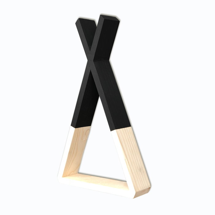 Hanah Home Estantería de Pared Raf139 en Madera Maciza Nogal y Negro Hanah Home Estantería de Pared Raf139 en Madera Maciza Nogal y Negro